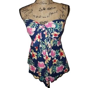 Floral Strapless Top, Size 11-13 Juniors